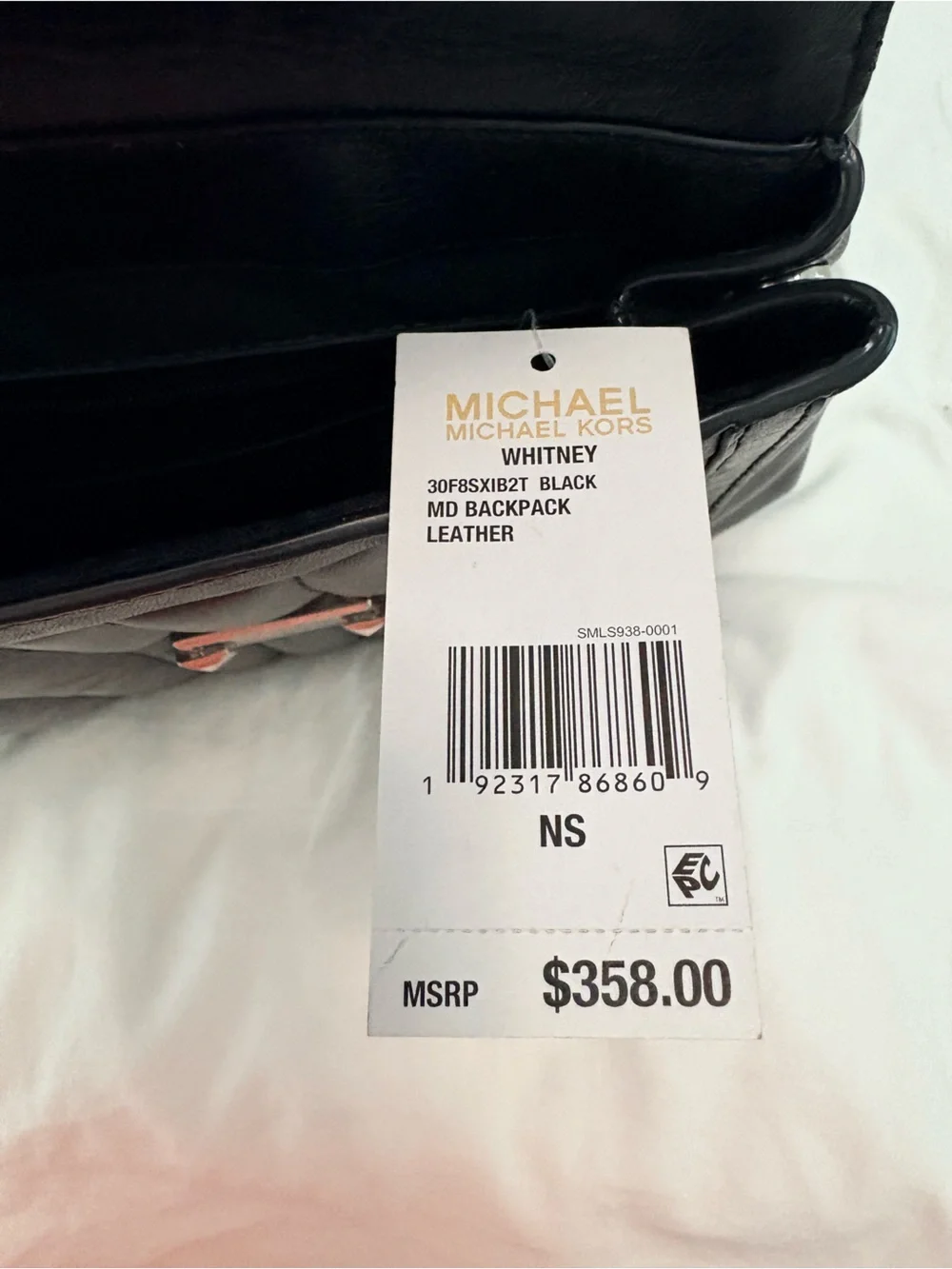 Michael Kors Black Quilted Backpack
